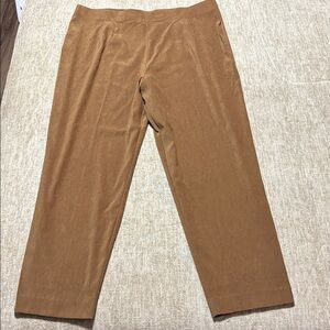 Women's 24 w faux suede side zip pants tawny lighter brown BRIGGS